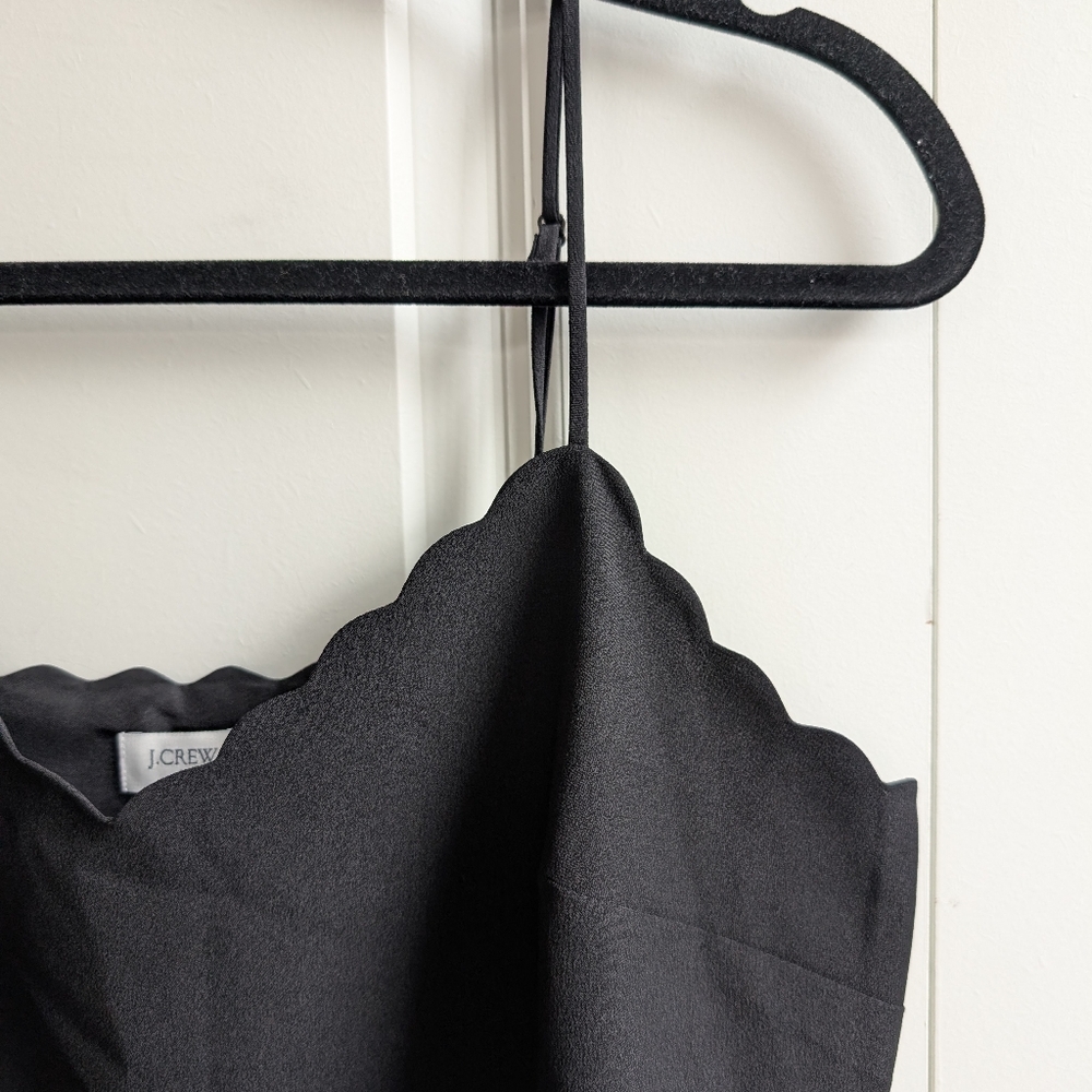 J. Crew Black Scalloped Tank Top - Picture 2 of 5